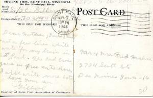 MN - St. Paul. Skyline View on the Mississippi