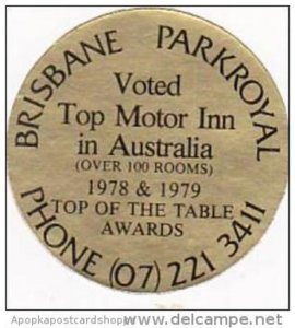 AUSTRALIA BRISBANE PARK ROYAL HOTEL VINTAGE LUGGAGE LABEL