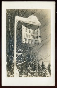 h1373 - VAL MORIN Quebec 1940s Homehurst Sign. Real Photo Postcard