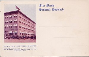 Winnipeg Free Press Members Womans Canadian Press Club Manitoba MB Postcard H40