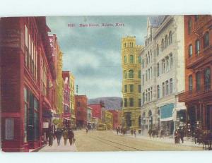 Unused Divided-Back SHOPS ALONG THE STREET Helena Montana MT F0881