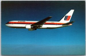 Airplane United Airlines Boeing 767 Newest Jet in the Friendly Skies Postcard