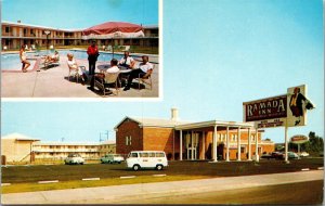 Vtg Pico Rivera California CA Ramada Inn Dual View Swimming Pool 1960s Postcard