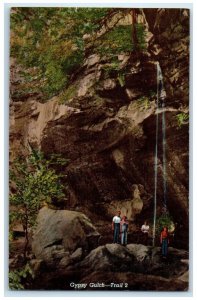 c1940 Gypsy Gulch Turkey Run State Park Tuffa Marshall Indiana Vintage Postcard