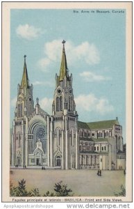 Canada Ste Anne De Beaupre Basilica Front and Side View