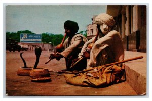 Snake Charmers Karachi Pakistan UNP Chrome Postcard U10