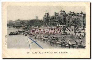 Modern Postcard From Paris Quai Port And I & # 39Hotel City