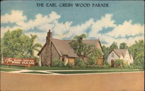 St. Petersburg Fla FL Earl Gresh Wood Parade Vintage Linen Postcard