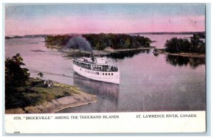 c1910 Str. Brockville in Thousand Islands St. Lawrence River Canada Postcard