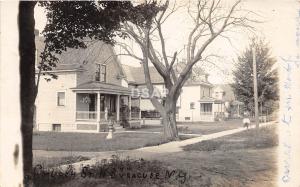 New York NY Real Photo RPPC Postcard c1910 NORTH SYRACUSE Homes Street