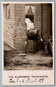 Postcard RPPC c1910 The Elopement Frustrated Bamforth & Co Real Photo Postcard B