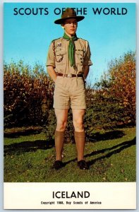 c1968's Iceland Scouts Of The World Boy Scouts Of America Youth Vintage Postcard