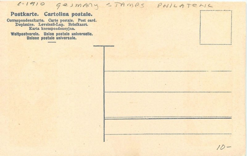 c1910 Germany Stamps Philatelic Postcard 25-11763