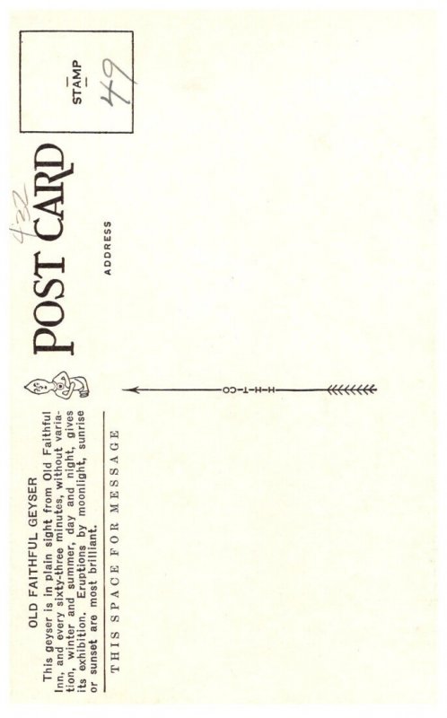 Yellowstone National Park  ,Old Faithful by Moonlight