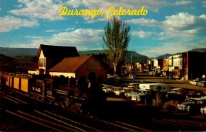 Colorado Durango Denver & Rio Grande Narrow Gauge Train Returning To The Station