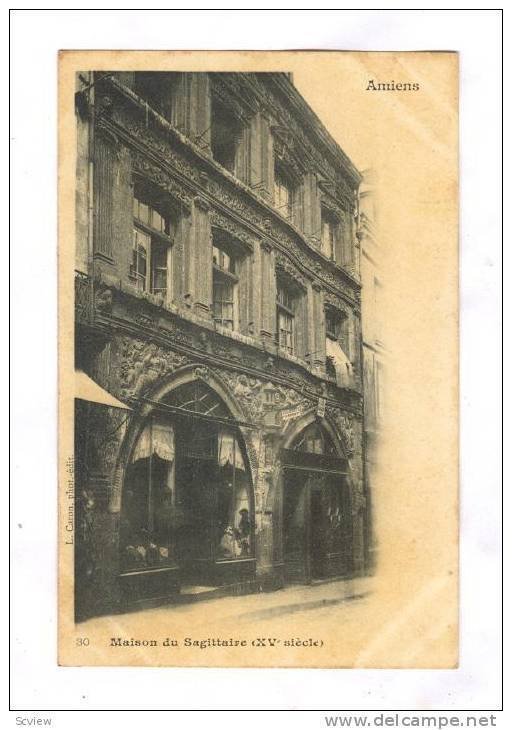 Amiens (Somme), , France 1910s ; Maison du Sagittaire