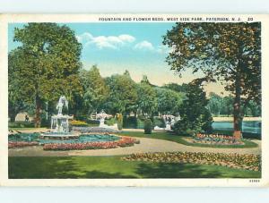 Unused W-Border PARK SCENE Paterson New Jersey NJ r7608@