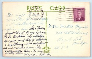 GRIMSBY, Ontario Canada ~ HIGH SCHOOL 1950 Postcard