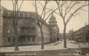 Whitman MA Commonwealth Shoe Co Factory c1920 Real Photo Postcard