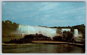 Maid Of The Mist Boat Dock, Niagara Falls, Canada, Vintage Chrome Postcard