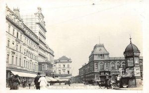 RPPC Station of the North BRUSSELS Street Scene c1910s Vintage Photo Postcard