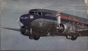 United Air Lines Airlines Mainliner Jet Airplane PM 1943 Ad Advertising Postcard