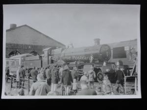 13A - Old Steam Locomotive & Railway Real Photograph 8cm x 6cm 140515