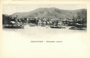 PC CPA SIERRA LEONE, FREETOWN, GIBRALTAR WHARF, Vintage Postcard (b24754)