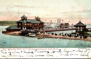 New York Kingston Point Showing Lagoons and Sand Beach 1906