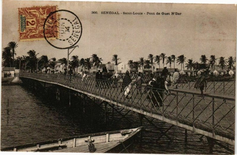 CPA AK Senegal Fortier 366. Sénégal-Saint Louis-Pont de Guet N'Dar (235203)