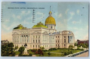 c1948 Indianapolis Indiana IN Postcard State Capitol Corinthian Order Building