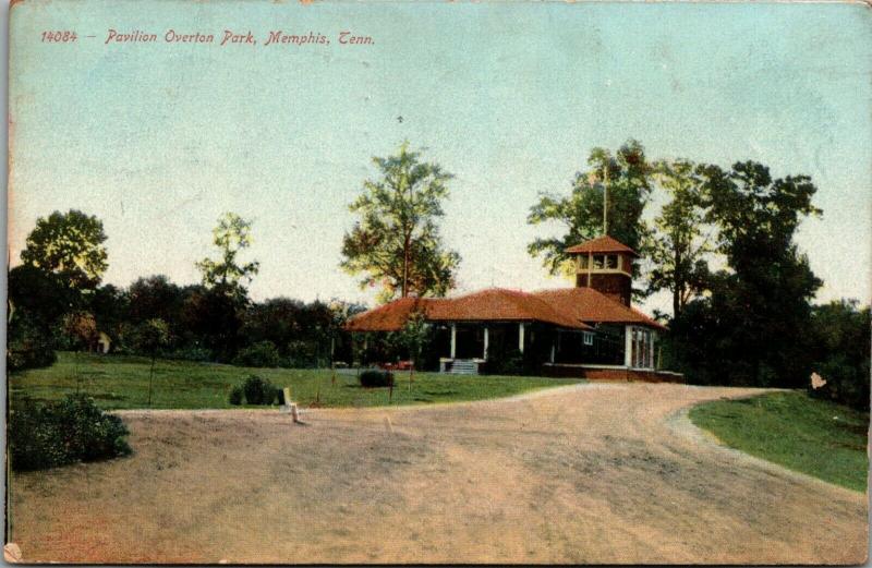 Memphis Tennessee~Overton Park Pavilion~Fork in the Road~1907 Postcard 