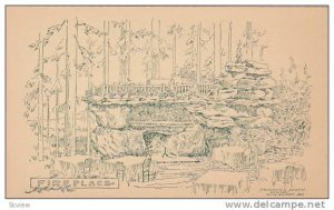 Sketch, Clifton's Brookdale Fireplace Restaurant,  Broadway, Los Angeles, Cal...