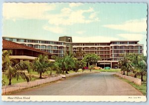 1960 Maui Hawaii Vintage Postcard Hilton Hotel Kaanapali Beach Island Building