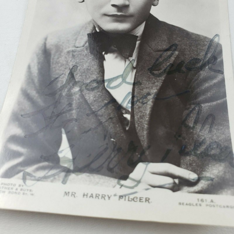 Autographed Autograph Signed Harry Pilcer Silent Film Theatre Actor Postcard 105