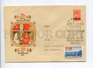 294771 USSR 1960 year Schmidstein 20 years of Lithuanian SSR postal COVER