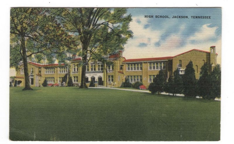 Postcard High School Jackson TN Tennessee