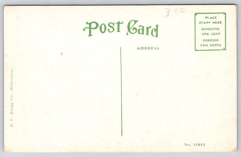 Edgerton WI~The Carlton Hotel~Stepped Parapets~F Kemp Architect~c1910 Autos~PC