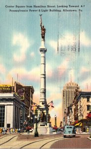 Pennsylvania Allentown Center Square From Hamilton Street 1952