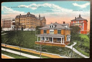 Vintage Postcard 1907-1915 The Milwaukee Hospital Milwaukee Wisconsin (I)