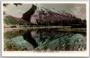 Postcard RPPC c1930s Banff National Park Alberta Mt. Rundle by Gowen Sutton