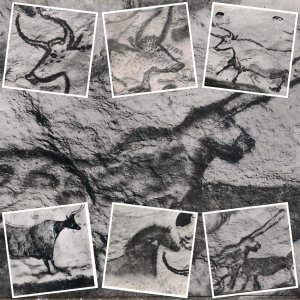 Mythical animals Lascaux caves Montignac-sur-Vézère (Dordogne) France lot of 6