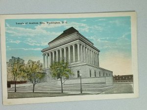 Vintage Postcard Temple of Scottish Rite Washington D.C. Masonic Temple