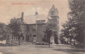 High School Geneva Ohio 1910c postcard