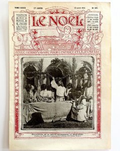 Le Noel Christmas 1911 Magazine COVER #837 French Creole Malagasy Crafts DWT13C