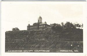 Hermann MO Gasconade County Courthouse Real Photo RPPC Postcard