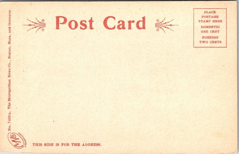 Surf at Newport Rhode Island Postcard Undivided back