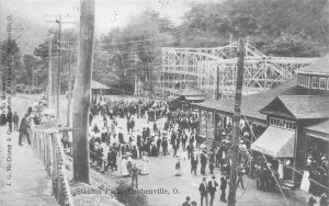 Steubenville Ohio Stanton Park Aerial View Vintage Postcard U865