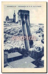 Old Postcard Marseille Elevators of Notre Dame Guard