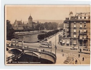 Postcard Bahnhofbrücke, Landesmuseum, Zürich, Austria